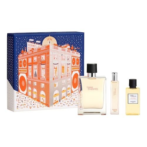  Hermès Hermès - Hermes Terre D'hermes - Zestaw Świąteczny Woda Toaletowa+miniatura + Żel - Tdh Edt Coff 100ml Xmas25 - Dla Kobiet 