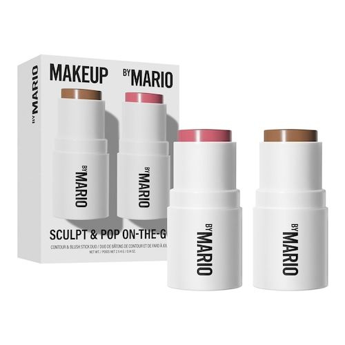  Makeup By Mario Makeup By Mario - Sculpt & Pop On The Go - Duo Mini Kontur I Róż - Set Medium & Pale Petal - Dla Kobiet 