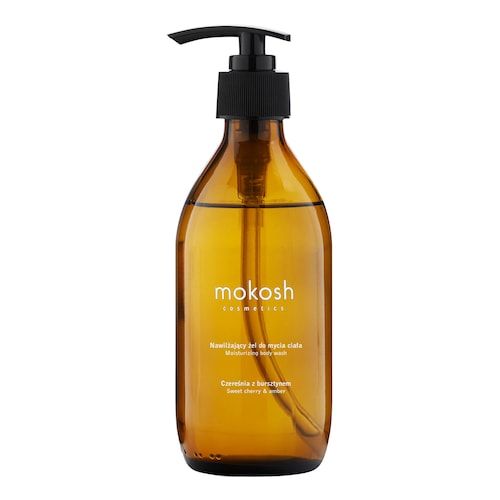  Mokosh Mokosh - „czereśnia Z Bursztynem” - Nawilżający Żel Do Mycia Ciała - Cherry And Amber Shower Gel 300ml - Dla Kobiet 