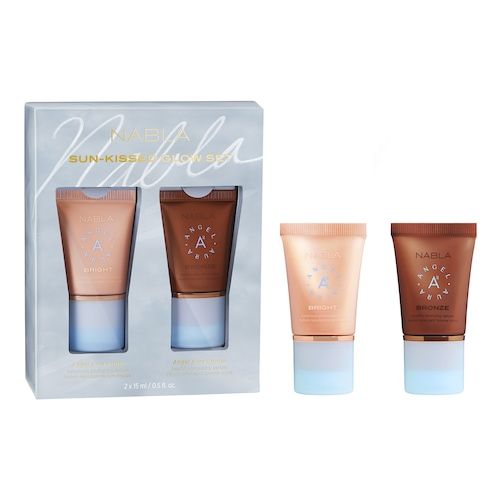  Nabla Nabla - Sun-kissed Glow Set - Zestaw Liquid Glow & Bronzer - Angel Aura Kit Mini Lozione + Siero - Dla Kobiet 