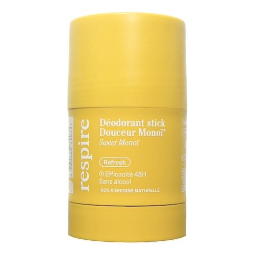  Respire Respire - Dezodorant W Sztyfcie Słodki Monoi — 48-godzinna Ochrona - Deodorant Respire Monoi - Dla Kobiet 