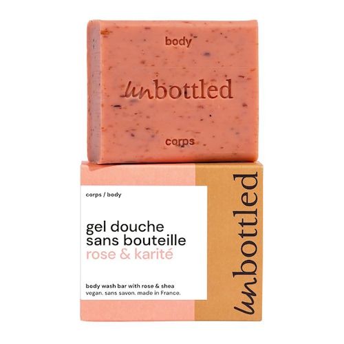  Unbottled Unbottled - Żel Pod Prysznic Bez Butelki Róża I Shea - Kostka Do Mycia O Neutralnym Ph - Shower Bar - Rose & Shea - Dla Kobiet 
