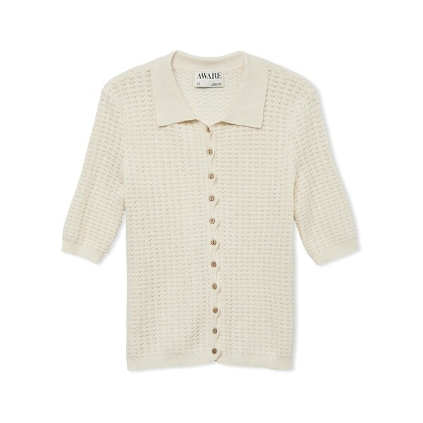  Aware  Płaszcze Aware  Noos Panama Cardigan - Birch  