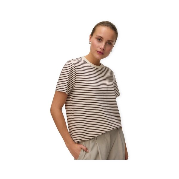  Aware  T-shirty Z Krótkim Rękawem Aware  Noos T-shirt Jada Naima - Birch/bitter Chocolate  