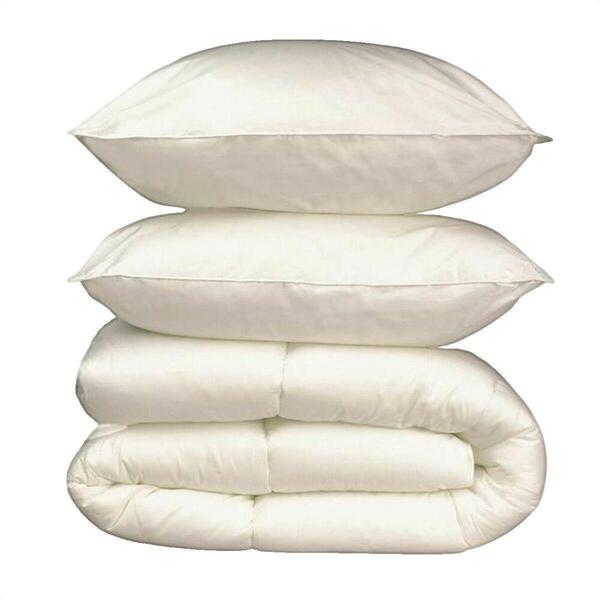  Bigbuy  Komplet Pościeli Bigbuy  Pack Linge De Lit  Microfibre Blanc 200x200 Cm  