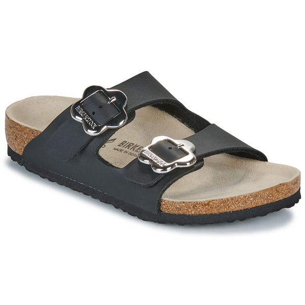  Birkenstock  Klapki Dziecko Birkenstock  Arizona Kids Flower Buckle Bf Black  