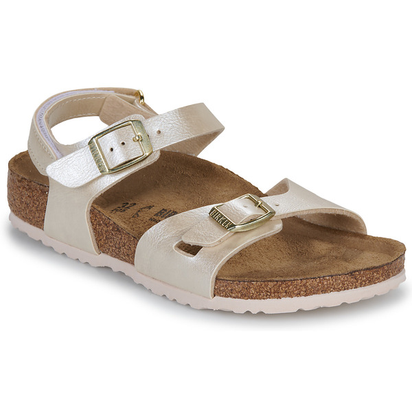  Birkenstock  Płaskie Sandały  Birkenstock  Rio As Kids Bf Graceful Pearl White  