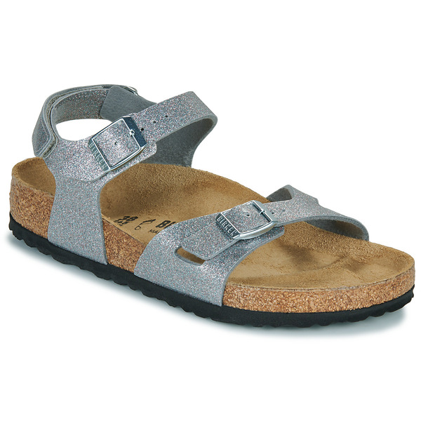  Birkenstock  Płaskie Sandały  Birkenstock  Rio As Kids Bf Sparkling Silver  