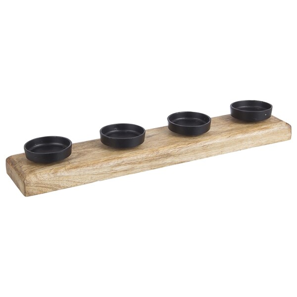  Bizzotto  Dekoracje Bożonarodzeniowe Bizzotto  P.candela 4p Gillian Rett Nat-nero 50x10  