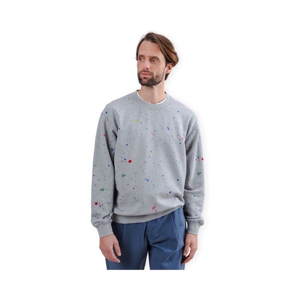  Brava Fabrics  Bluzy Brava Fabrics  Splash Paint Rounded Sweatshirt - Grey  