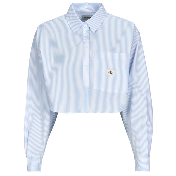  Calvin Klein Jeans  Koszule Calvin Klein Jeans  Woven Label Cropped Shirt  