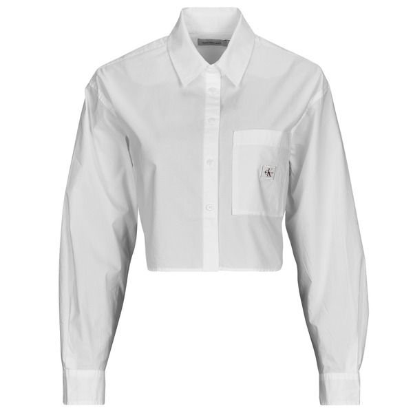  Calvin Klein Jeans  Koszule Calvin Klein Jeans  Woven Label Cropped Shirt  
