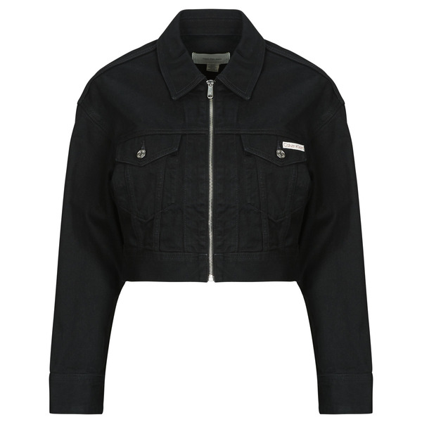  Calvin Klein Jeans  Kurtki Jeansowe Calvin Klein Jeans  Denim Cropped Jacket Soft Black  