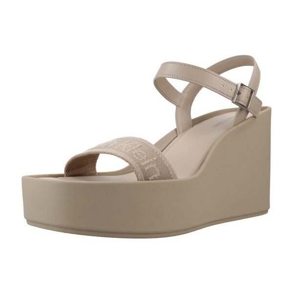  Calvin Klein Jeans  Sandały Na Koturnie Calvin Klein Jeans  Wedge 70 Sndl Webbing Lt  