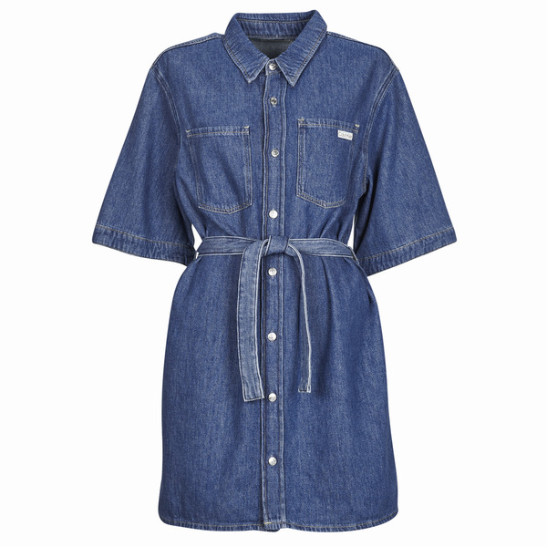  Calvin Klein Jeans  Sukienki Krótkie Calvin Klein Jeans  Linen Boxy Belted Shirt Dress  