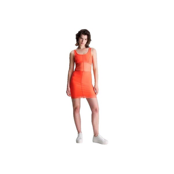  Calvin Klein Jeans  Sukienki Krótkie Calvin Klein Jeans  Robe  Jeans Slim Orange  