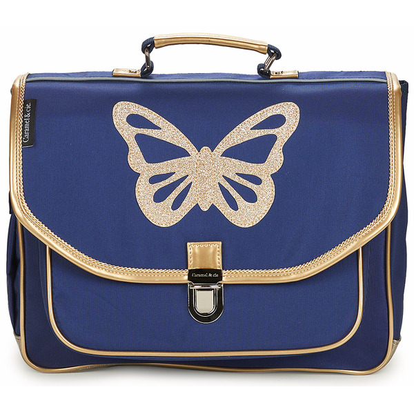  Caramel & Cie  Teczki Caramel & Cie  Cartable 38 Cm Papillon Bleu  
