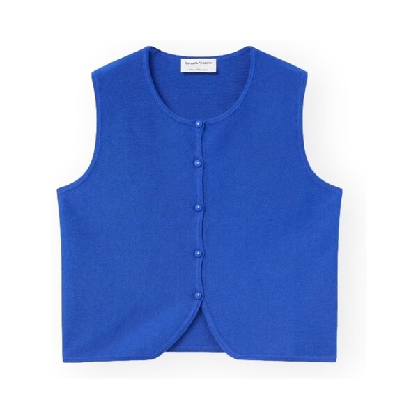  Compania Fantastica  Swetry Rozpinane / Kardigany Compania Fantastica  Compañia Fantástica Top 10216 - Blue  