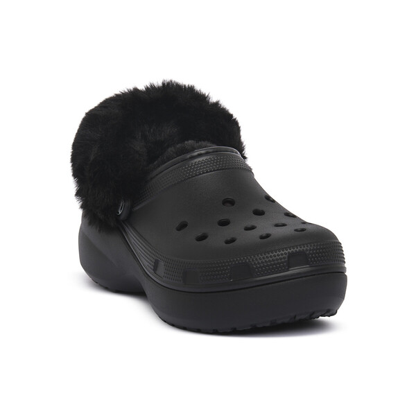  Crocs  Chodaki Crocs  Blk Classic Platform Fuzz Lined Cg  