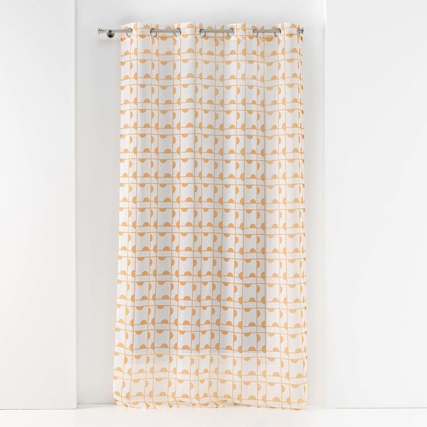  Douceur D Intérieur  Firanki Douceur D Intérieur  Panneau A Oeillets 140 X 240 Cm Voile Sable Imprime Gabi Miel  