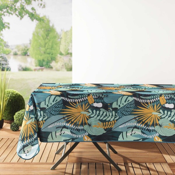  Douceur D Intérieur  Obrusy Douceur D Intérieur  Nappe Rectangle 150 X 240 Cm Polyester Imprime Brazilia Menthe/v  