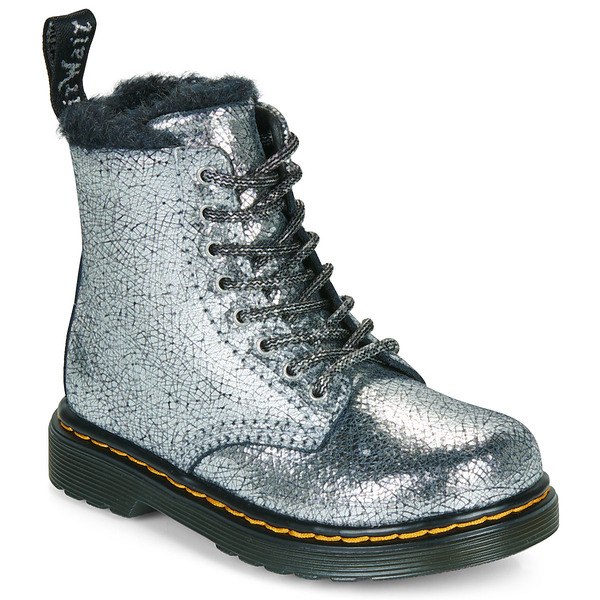 Dr. Martens  Buty Dziecko Dr. Martens  Serena T Silver Distressed Foil  