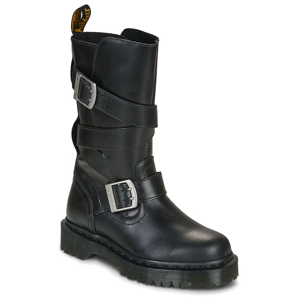  Dr. Martens  Płaskie Kozaki Dr. Martens  Anistone Strap High Boot Black Orleans  