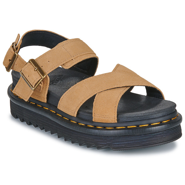  Dr. Martens  Sandały Na Koturnie Dr. Martens  Voss Ii Sandal Tan Suede  
