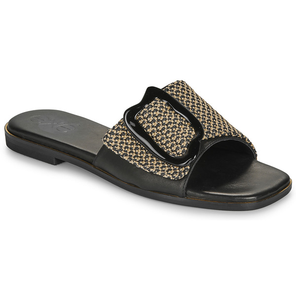  Exé Shoes  Klapki Exé Shoes  556-oro-raffia-black  
