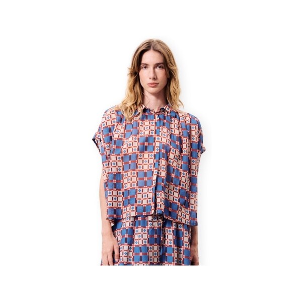  Frnch  Bluzki Frnch  Chrysocolle Shirt - Azulejos  