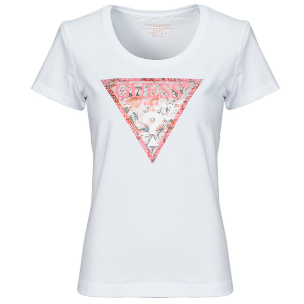  Guess  T-shirty Z Krótkim Rękawem Guess  Rn Satin Triangle  