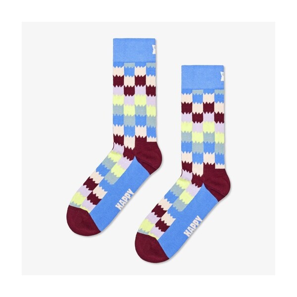  Happy Socks  Skarpetki Wysokie Happy Socks  Dizzy Check Sock  