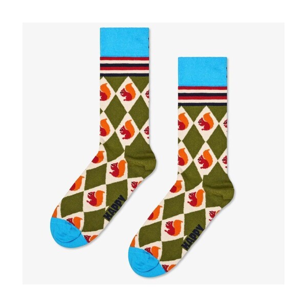  Happy Socks  Skarpetki Wysokie Happy Socks  Squirrel Argyle Sock  