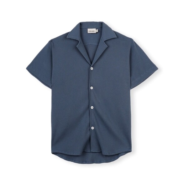  Imago  Koszule Z Długim Rękawem Imago  Waffle Shirt - Blue  