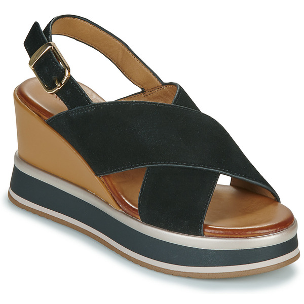  Inuovo  Sandały Na Koturnie Inuovo  B37010-black  