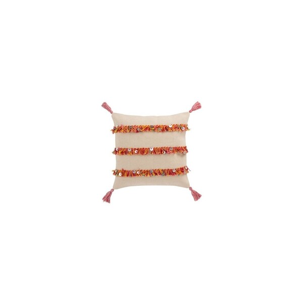  J-line  Poduszki J-line  Coussin 3rang Fran Cot Bei/mix (45x45x3cm)  