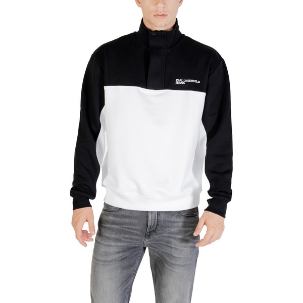  Karl Lagerfeld  Bluzy Karl Lagerfeld  Klj Reg Blocked Half Zip Sweat A3m20026  