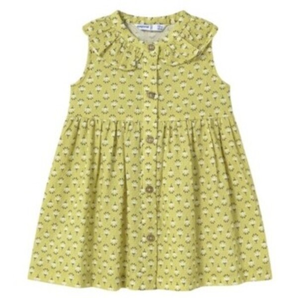  Mayoral  Sukienki Dziecko Mayoral  1921 Vestido Estampado Botones Verde  
