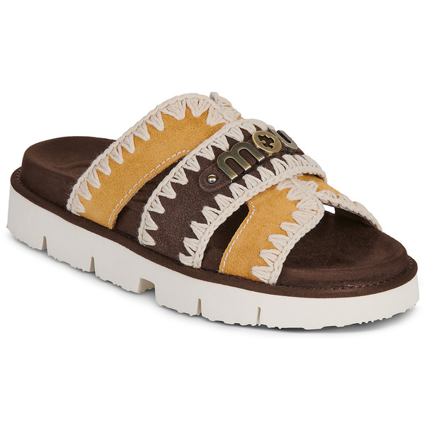  Mou  Klapki Mou  Bio Sandal Bicolor Metal Log  
