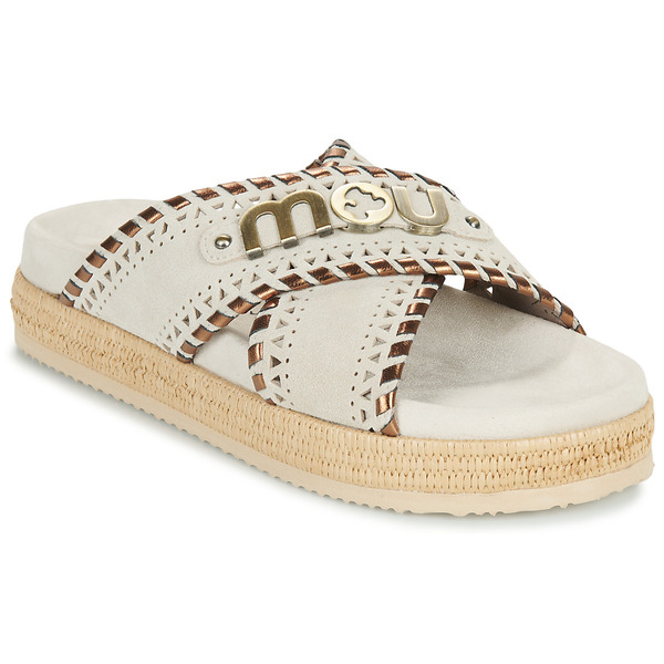  Mou  Klapki Mou  Criss-cross Sandal Metal Stitch  