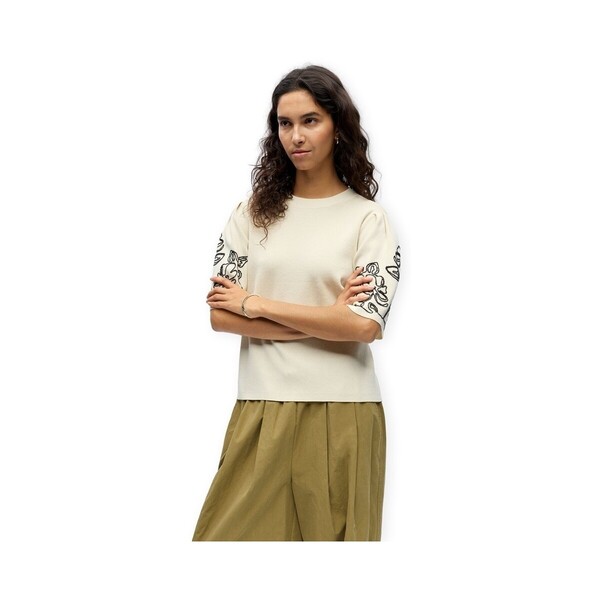  Object  Bluzki Object  Flora Knit - Birch/black  