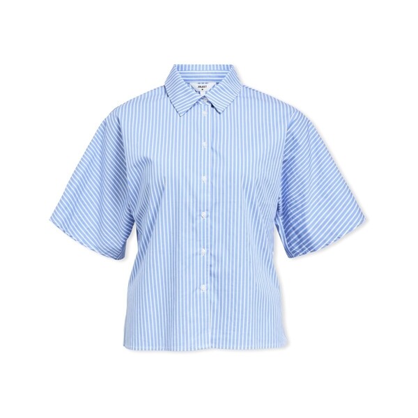  Object  Bluzki Object  Tutta Shirt - Cornflower Blue/white  