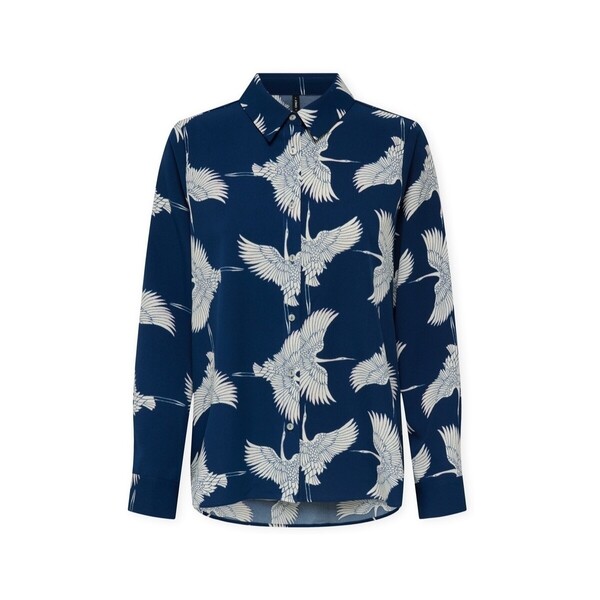  Only  Koszule Z Długim Rękawem Only  Nova Life Vis Shirt - Blue Dephts  