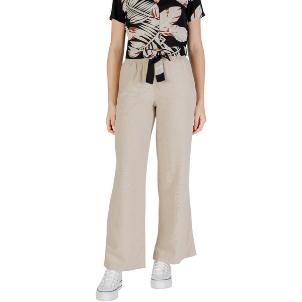  Only  Spodnie Z Lejącego Materiału Only  Onlcaro Mw Linen Bl Pull-up 15291807  