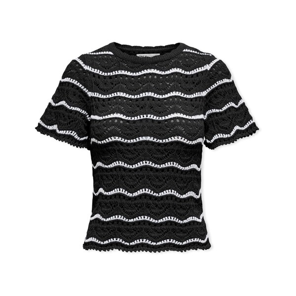  Only  Swetry Only  Anna Sofia Life Knit - Black/cloud Dancer  