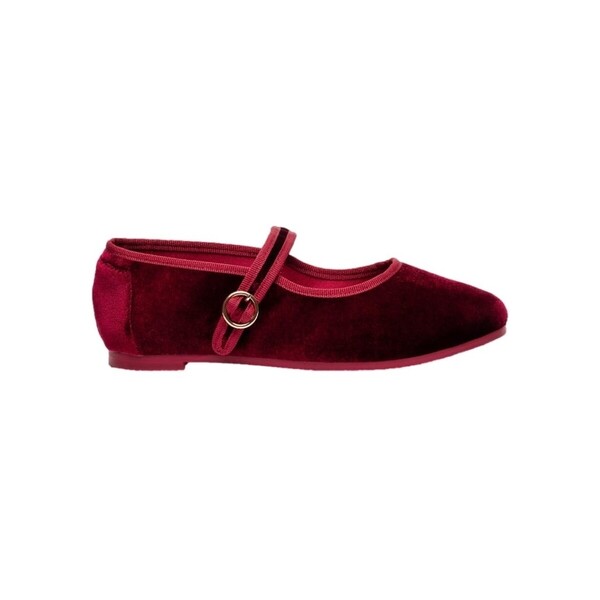  Paez  Baleriny Paez  Mary Jane W - Velvet Burgundy  
