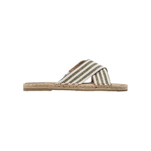  Paez  Płaskie Sandały  Paez  Sandals Crossed W - Lurex Ecru  