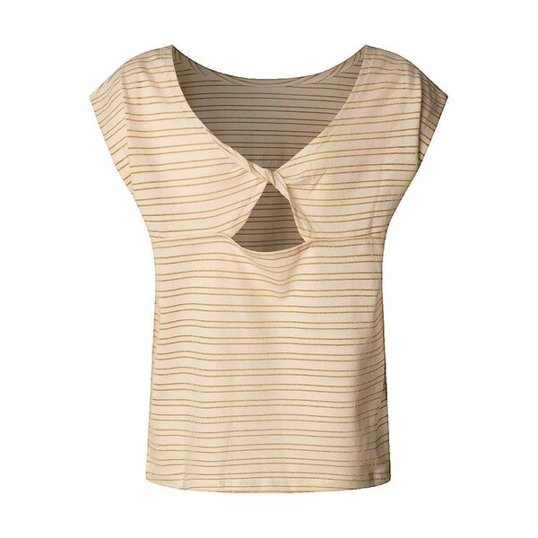  Pepe Jeans  Topy Na Ramiączkach / T-shirty Bez Rękawów Pepe Jeans  T-shirt Pepe Jeans Rayé à Manches Courtes Avec Nœud  