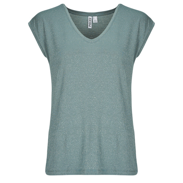  Pieces  T-shirty Z Krótkim Rękawem Pieces  Pcbillo Tee Lurex Stripes  