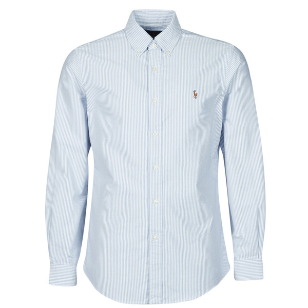  Polo Ralph Lauren  Koszule Z Długim Rękawem Polo Ralph Lauren  Chemise Ajustee En Oxford Col Boutonne  Logo Pony Player Multico  